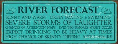River Forecast Metal Sign, Humor, Home Decor image 2