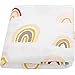LifeTree Muslin Swaddle Blankets Girl, Floral Print Soft Muslin Blankets Baby Shower Gifts, 47 x 47 inches Bamboo Cotton Breathable Baby Swaddle Wrap for Girls