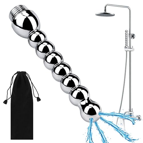 Shower Enema Douche Nozzle Shower Attachments Aluminum Shower Cleaner Douche System Bathroom Accessories Intimate Hygiene Colonic Cleanse Kit for Men and Women