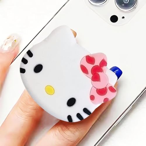 Cute Cat Phone Grip -Kawaii Kitty Phone Grip Compatible with Kindle Paperwhite & iPad iPhone Phone Holder Stand for Women Phone Charm Accessories