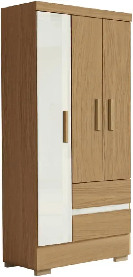 Guarda Roupas Solteiro 3 Portas 2 Gavetas Coimbra Atacama/off White