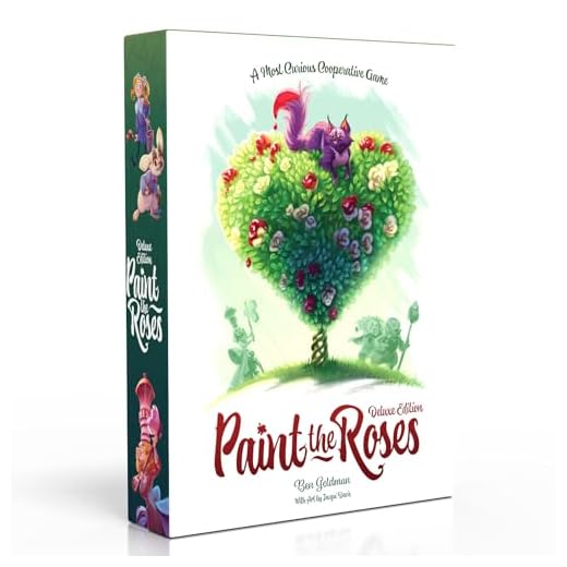 North Star Games - Paint The Roses Deluxe Board Game - Alice in Wonderland Strategy Puzzle Board Game - 2 to 5 Players - Average Playtime 60 Minutes