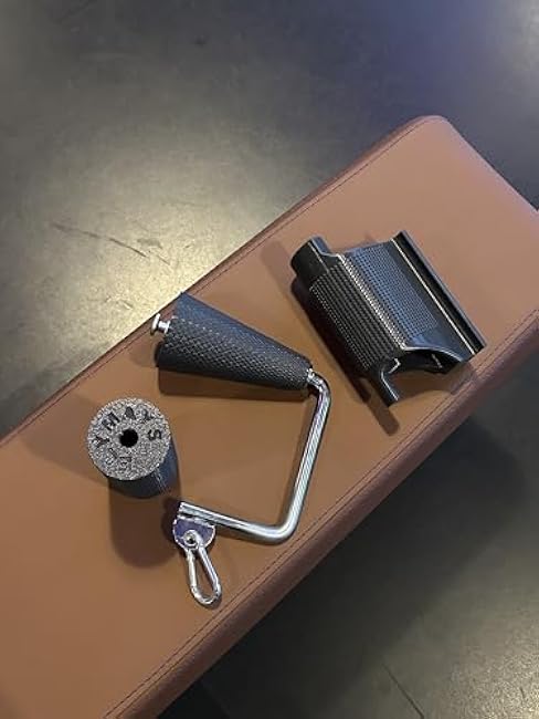 Arm Wrestling Handle Set of 3 ¨C Grip Strength Trainer with Metal Mount, 3 Attachments for Wrist, Forearm, and Finger Strengthening