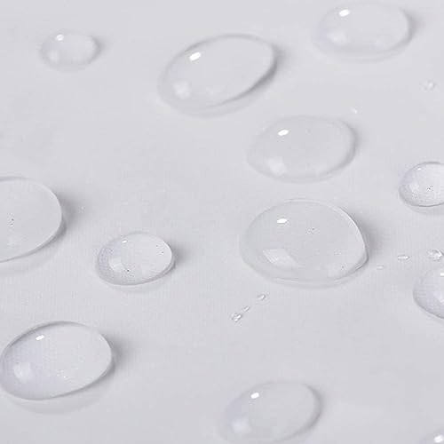 Miniatura 3 de meioro Cortina de ducha ecológica, impermeable, forro de cortina de ducha blanco con ojales inoxidables y ganchos para cortina (blanco, 32 x 70