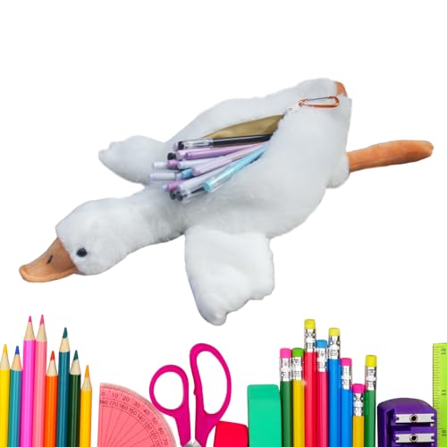 Hitburu Estuche para Lápices Adorable,Estuche Grande De Peluche con Animales | Accesorios Escolares Bolsa De Almacenamiento para Adolescentes Cumpleaños Colegio Oficina Ocasiones Diversas