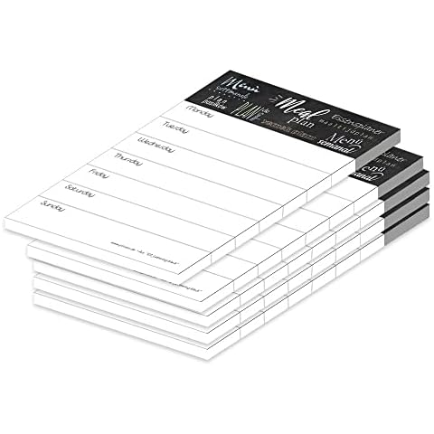 PRICARO A6 Lettering-Black Food Planner (Pack of 5) Cover