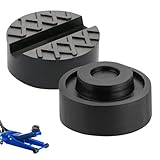 2 Stück Universelle Gummiauflage für Wagenheber mit Rillen und Waffelmuster Profil Für Hebebühne Rangierwagenheber Auto Gummipuffer Schwarz