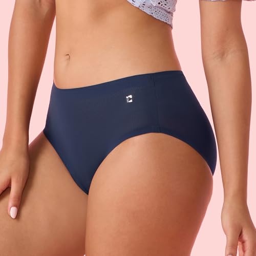 Image of Enamor Innovations Invisi, Fit Flex, No Visible Panty Lines, All Day Comfort, Mid Waist Brief Panty for Women - Antimicrobial with Stain Release, Bonded Free Cut, Regular Coverage - IP02