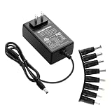 Kado Power Adapter 12V-2A 1.5A 1.25A 1A AC/DC Power Cord 5.5x2.1mm with 8 Tips Made for Sceptre Monitor, Echo Smart Speaker & Display, Webcam, Router, Mini PC, Projector, CCTV, Bluetooth Speaker