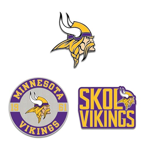 WinCraft Minnesota Vikings Three-Piece Collector Pin Set