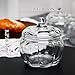 SYFURNIX Pumpkin Candle Jar for Making Candles, 4PCS Clear Glass Candle Jars with Lids, Small Candle Containers for DIY Candle Gifts Halloween Fall Thanksgiving Table Decorations