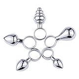 Luxury Stainless Steel Anal 5 PCS Ring Anal Trainer Jewel Butt Plug Set S&M Adult Gay Anal Plugs Woman Men Sex Gifts Things