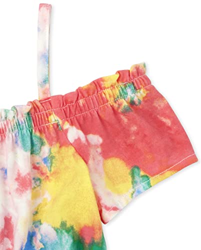 The Children's Place Baby Toddler Girls Print Off Shoulder Romper 2-Pack, Simplywht, 12-18 Months #TOP2