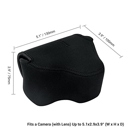 Jjc Lightweight Neoprene Mirrorless Camera Case Pouch For Canon Eos R7 R10 With Rf-S 18-45Mm Lens, Water-Resistant Camera Case Sleeve Interior Size Up To 5.1 X 2.9 X 3.9 (W X H X D) #TOP7