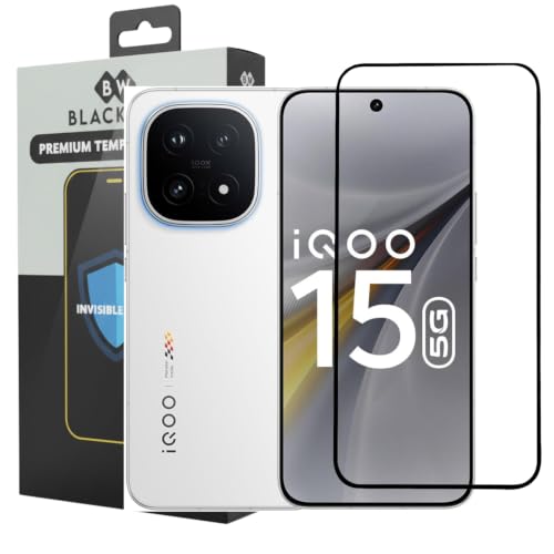 Image of Blackwik Tempered Glass Screen Protector for iQOO 15 with Edge-To-Edge Protector Coverage | Easy Installation Kit (Black)