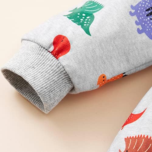 New child Boy Woman Outfits Child Lengthy Sleeve Dinosaur Romper Outsized Sweatshirt Toddler Fall Garments 0-18M 6 41D8FPsVEoL. AC