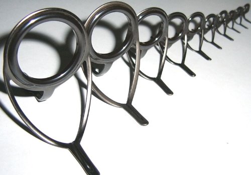 DBlue Set Solid Titanium Oxide Spinning Rod Guides Long-Wide Leg Rod Making