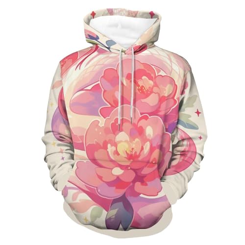Sweat à Capuche Fleur Serpent Rose pour Vos Sorties Urbaines et Moments Détente