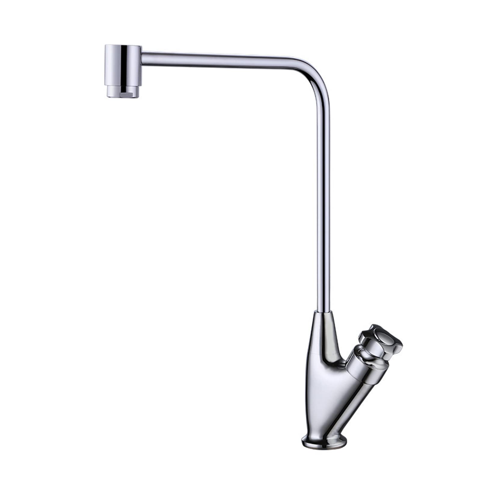 Lmysxaoz Chrome A Kitchen Faucets, Drinking Water Faucet 360 Single Cold Reverse Osmosis Faucet,Faucet For Sink,Black B(Chrome A)