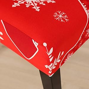 Ogrmar 4PCS Stretch Removable Washable Dining Room Chair Protector Slipcovers Christmas Decoration/Home Decor Dining Room Seat Cover Ogrmar 4PCS Stretch Removable Washable Dining Room Chair Protector Slipcovers Christmas DecorationHome Decor Dining Room Seat Cover