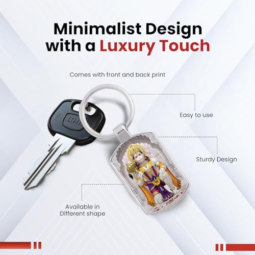 Image of Stylish Metal Keychains with Permanent Glossy Print - Inspirational Quotes & Spiritual Designs - Perfect Key chains for loved ones, Personal Use, Gifts & Return Gifts