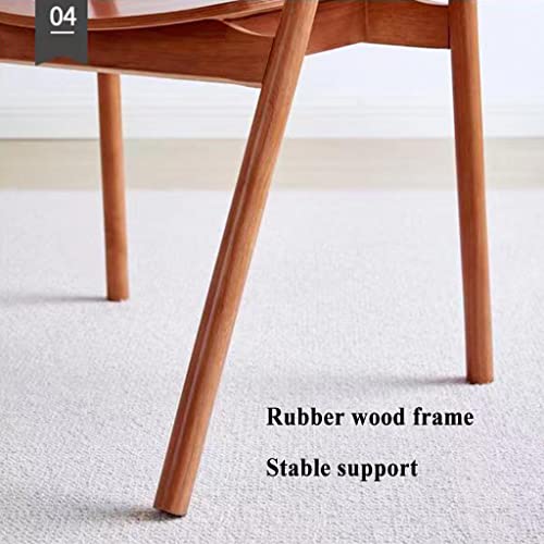 Waeyz Mid Century Modern Dining Chairs, Wood Rattan Kitchen Room Chairs, Indoor Lounge Armchair, Mesh Back Cane Chairs Upholstered Side Chair For Home (Color : Cherry, Size : 60 * 52.5 * 80Cm) #TOP5