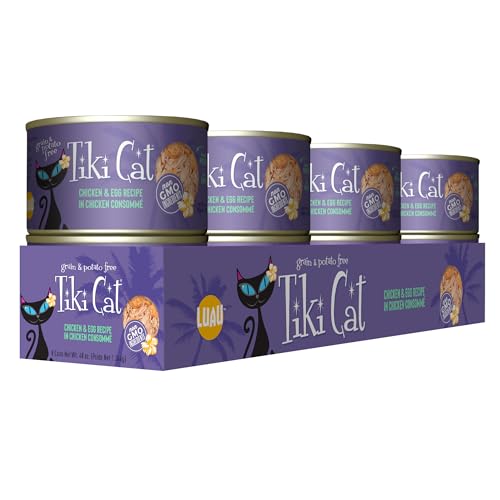 Image of Tiki Cat Luau Wet Cat Food, Chicken & Egg, 6 oz. Cans (8 Count)