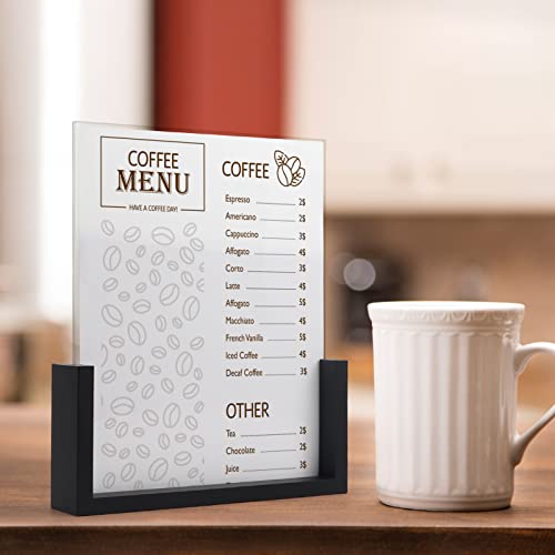 Petaflop 8X10 Picture Frame Set Of 2, Black Rustic Wooden Photo Frames 8 By 10 Inch With Hd Glass, U Shaped Double Sided Menu Holder Sign Card Stand For Tabletop Display #TOP3