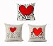 Set Of 3 Keith Haring's Graffiti-art Printing Style Cotton Linen Throw Pillow Case Cushion Cover Sofa Car Home Office Decorative Square 18 X 18 Inches