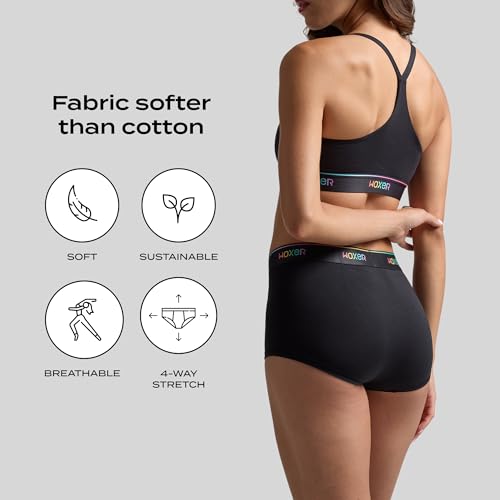 Woxer Womens Boxer Briefs Underwear, Bold Ultra Short Boyshorts Panties Soft Anti-Chafing, No Roll Inseam4