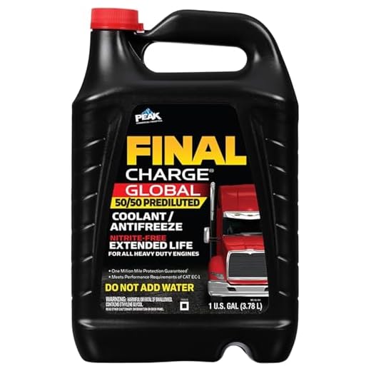 Belgrade Parts & Service, Inc. Peak Final Charge Global Extended Life 50/50 Prediluted Antifreeze/Coolant for All Heavy Duty Engine Cooling Systems, 1 Gal.