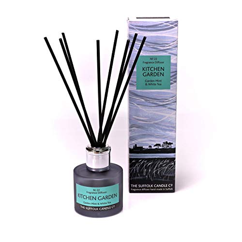 Image of KITCHEN GARDEN - Garden mint and White tea Diffuser - 100ml in clear glass