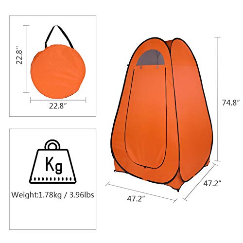 Carpa portátil de ducha pop up para camping miniatura 2