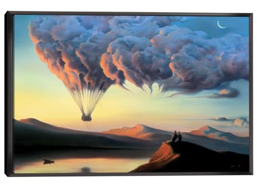 BOHU ARTS Vladimir Kush Clouds Wall Art Dali Surrealism Canvas Art For Bedroom Livingroom Office Ready to Hang