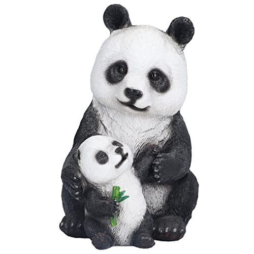 Ornements de Simulation de Panda, Statue de Jardin de Panda, décor d'ours en résine réaliste avec Fonction de Protection Solaire, Statue d'animal réaliste...