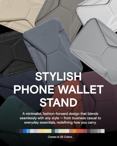 Image of MOFT Magnetic Wallet Stand Compatible with iPhone 16 /15 /14 /13 /12 Series, Angle Adjustment MOVAS Phone Stand, Light Cool Grey