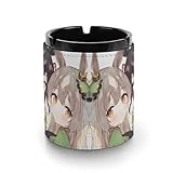 ウマ娘 灰皿 革製灰皿 丸い円筒形 アッシュトレイ 卓上 大容量 屋外 おしゃれ ステンレス おしゃれ 大容量 屋外 室内 防臭 車用 ブラック 洗いやすい インテリア コンパクト