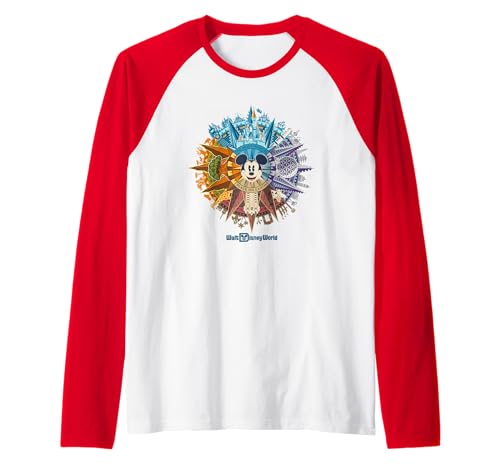 T-shirt baseball Mickey Disney Walt Disney World Parks bicolore