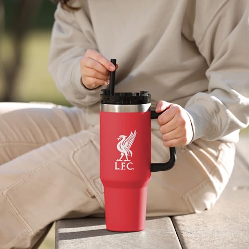 FOCO Offizielles Lizenzprodukt Liverpool FC Fußball Teamfarbe XL 1.1L/40oz Isoliert Reisebecher