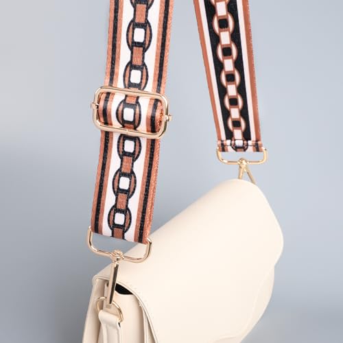 Image of chushui Colorful Pattern Purse Strap, Wide Crossbody Bag Strap Replacement | Change the look of your bag with a simple strap swap.