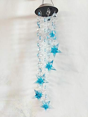 KWOSJYAL LED Solar Perlen Sterne Windspiele, Farbwechsel Lampe Automatische Sensor Garten Spinner Außenleuchten für Home Party Dekorationen