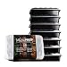 Meal Prep Containers 1 Compartment - Plastic Food Containers for Meal Prepping - Lunch Containers Food Prep Containers - Reusable Food Storage Containers with lids [15 pack]