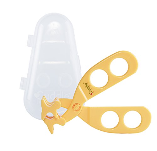 Cuddle Baby Portable Food Scissor Cutter Masher Chopper, Home and Kitchen Food Slicer Shears (Comes with Travel Storage Case) – Sunny Yellow