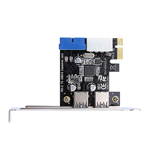 Image of YUYTE PCIe to USB 3.0 Expansion Card, Easy to Install with 2 USB 3.0 Ports 5Gbps Transfer Rate, Compatible with 7 8 10, for PCIe x1 x4 x8 x16 Slots