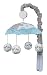 GEENNY Musical Mobile, Blizzard Blue Grey Elephant