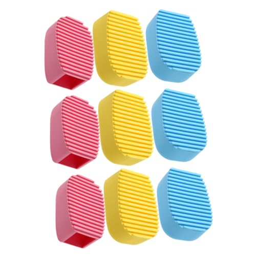 minkissy Lot De 3 Brosses À Récurer pour Le Linge Planches À Laver Nettoyeur De Brosses Multifonctions À Main Jaunes 3 Pièces X 3
