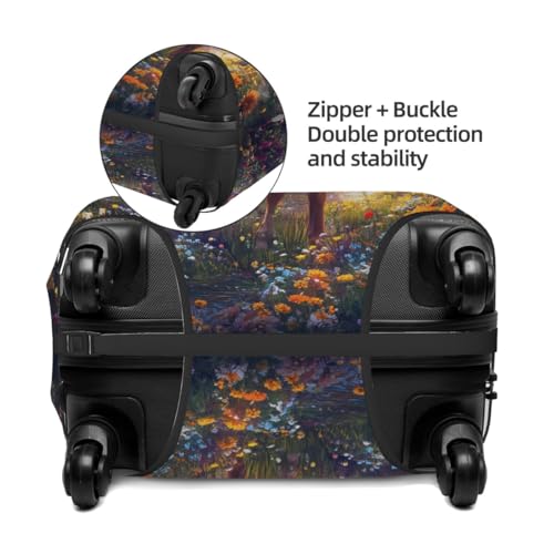 Fantasy Horse Forest Stretchable Luggage Covers for Suitcase TSA Approved, Dust Proof and Scratch Resistant Travel Luggage Protector for Carry On (22-24 in)3