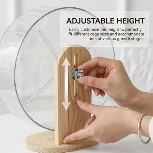 Roue de hamster transparent avec support en acrylique pour lapin nain - 6