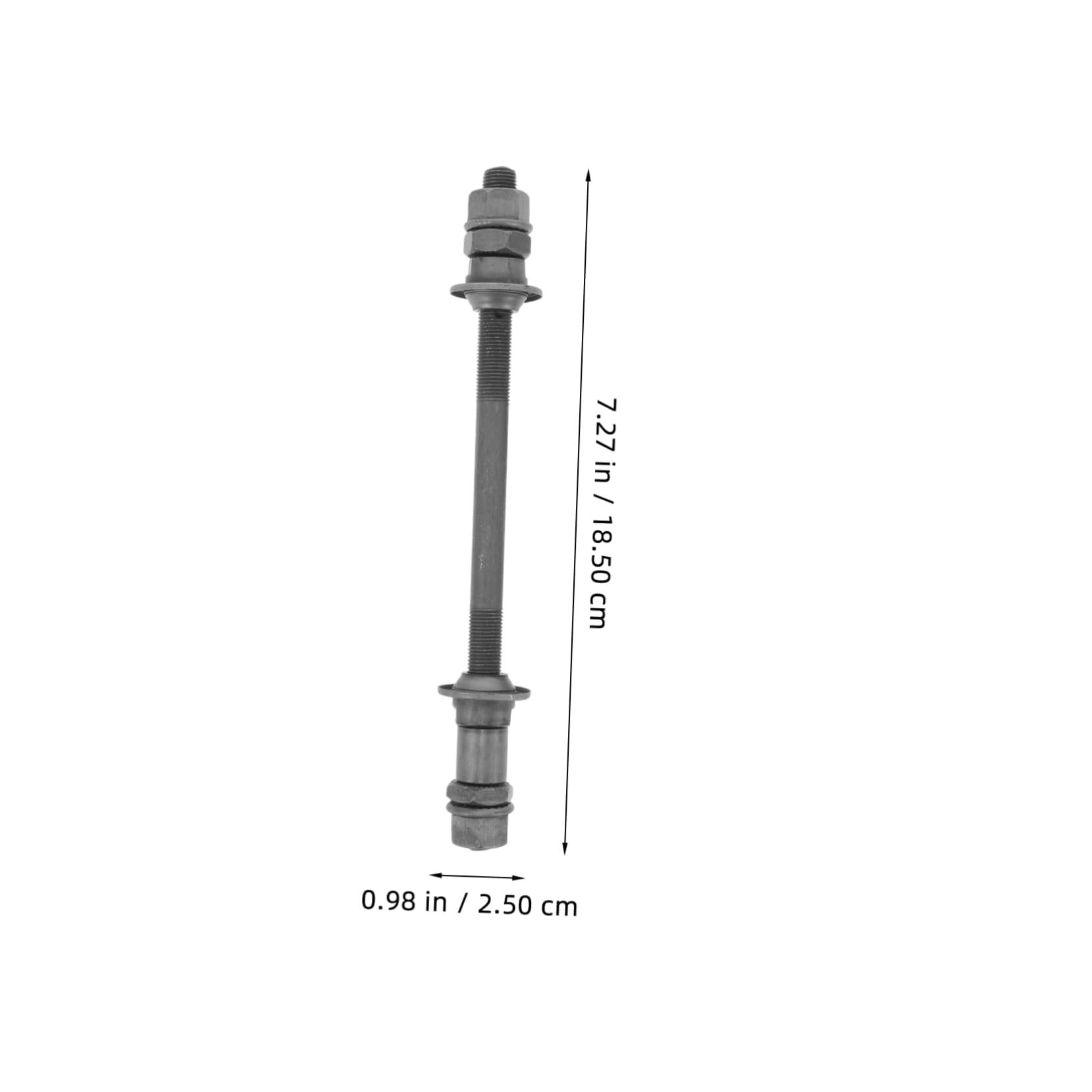 KICHOUSE Bicycle Rear Axle 180mm Steel Axle for Mountain Bikes Grey Easy Installation