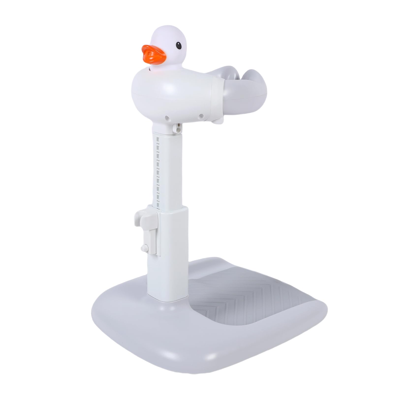 Asixxsix Foldable Baby Shower Stand Anti Slip Bath Support with Adjustable Height for Toddlers Gray White